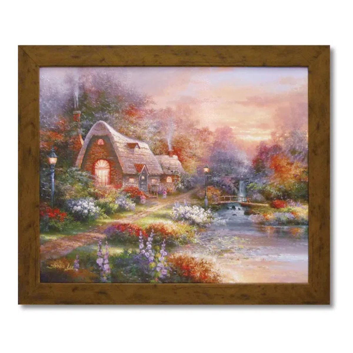 アートパネル ジェームス リー 『カントリー クワイエット』 80×66cm （ 絵画 絵 アート インテリア 額入り 壁掛け おしゃれ ゲル加工 風景画 ）の画像