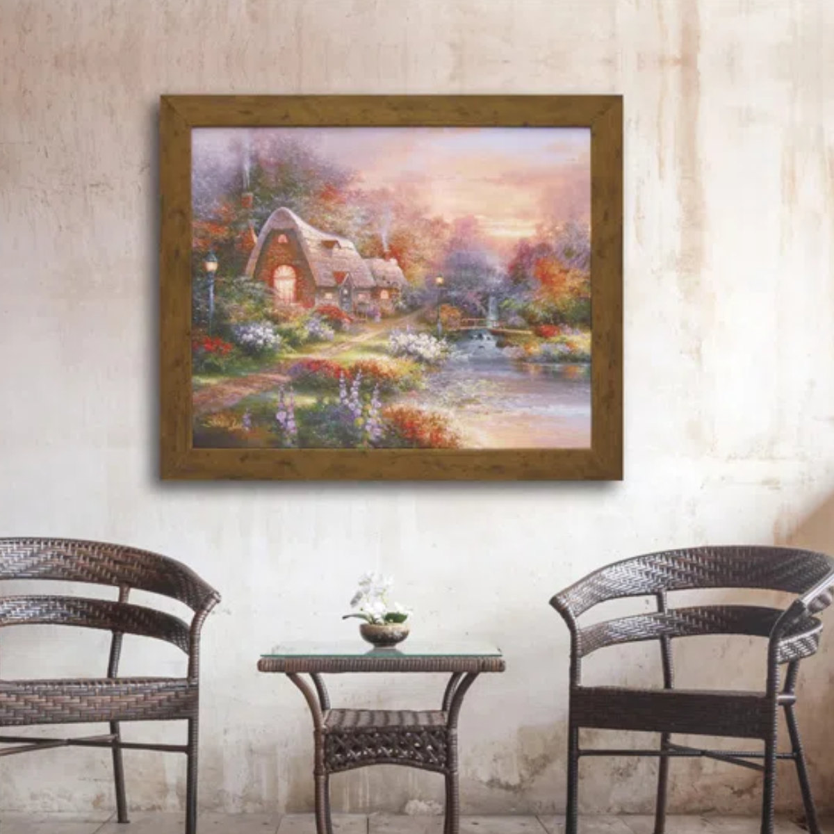 アートパネル ジェームス リー 『カントリー クワイエット』 80×66cm （ 絵画 絵 アート インテリア 額入り 壁掛け おしゃれ ゲル加工 風景画 ）の画像