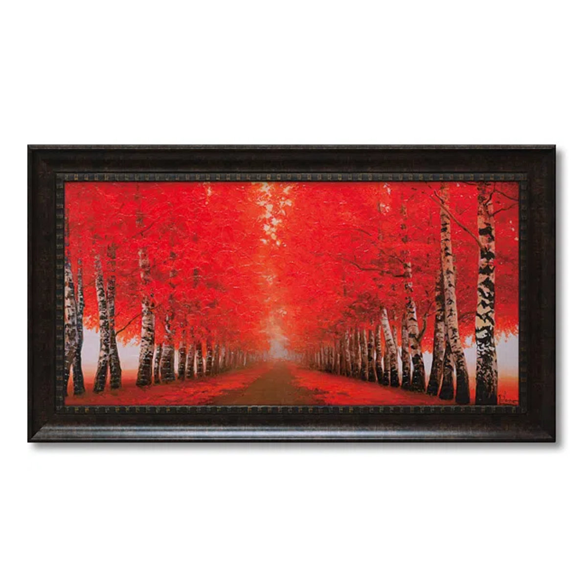 【M-75】アドリアーノガラッソー ブールバールスラクア 紅葉 インテリア絵画 アートパネル アドリアーノ ガラッソー 104.5×59cm （ 絵画 絵 アート