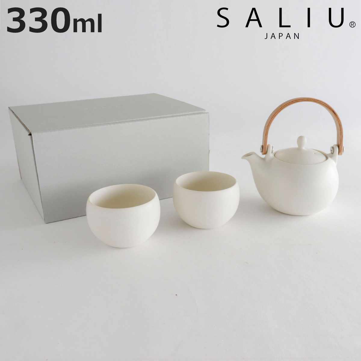 土瓶急須 湯呑み セット 330ml SALIU YUI 結 磁器 （ 急須 湯飲み 湯呑 湯のみ ティーポット 茶こし付き ）