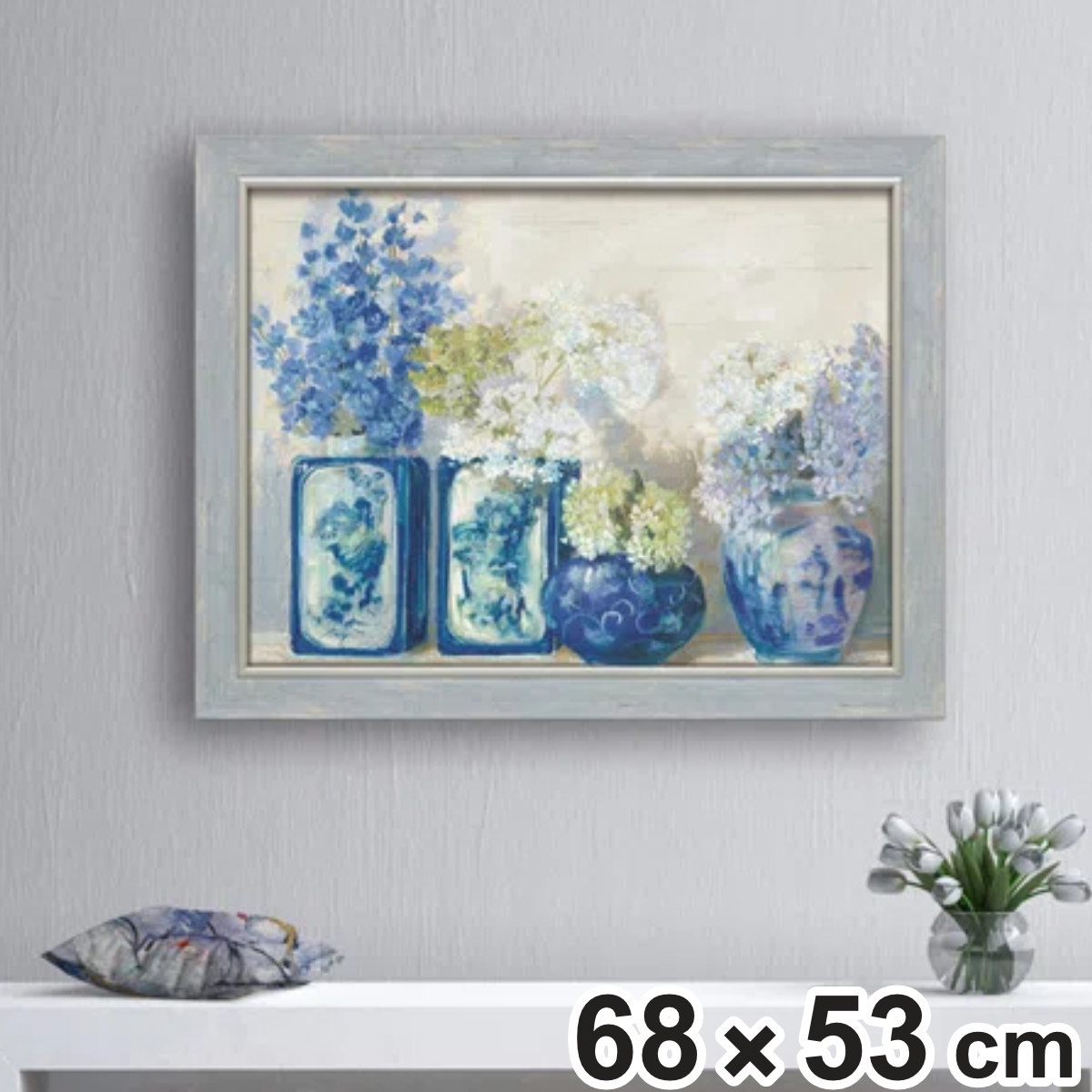 アートパネル キャロル ローワン 『レディー マントル』 68×53cm （ 絵画 絵 アート インテリア 額入り 壁掛け おしゃれ ゲル加工 花 ）