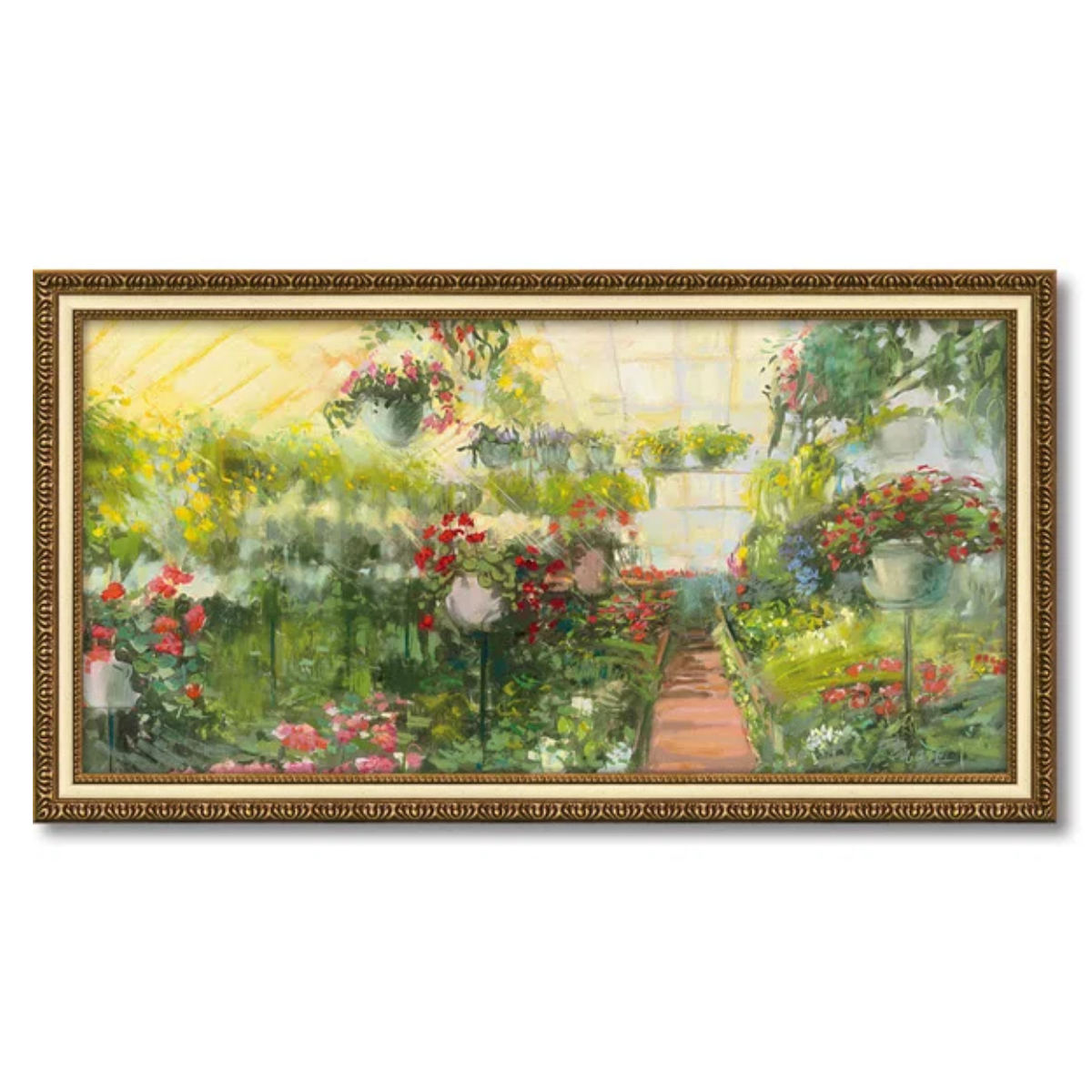 アートパネル キャロル ローワン 98×53cm （ 絵画 絵 アート インテリア 額入り 壁掛け おしゃれ ゲル加工 花 チューリップ ）の画像