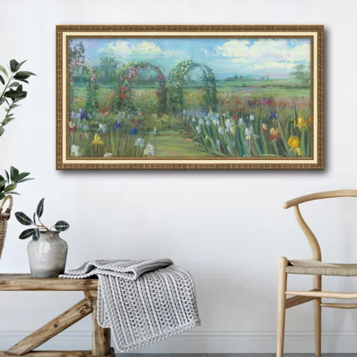 アートパネル キャロル ローワン 98×53cm （ 絵画 絵 アート インテリア 額入り 壁掛け おしゃれ ゲル加工 花 チューリップ ）の画像