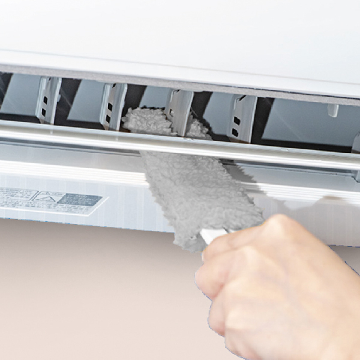 ブラシ エアコン フィルター エアコンスキマキーレー BA650GY （ フィルター掃除 ハンディモップ ルーバー 送風口 掃除 挟む マイクロファイバー 交換可能 ）