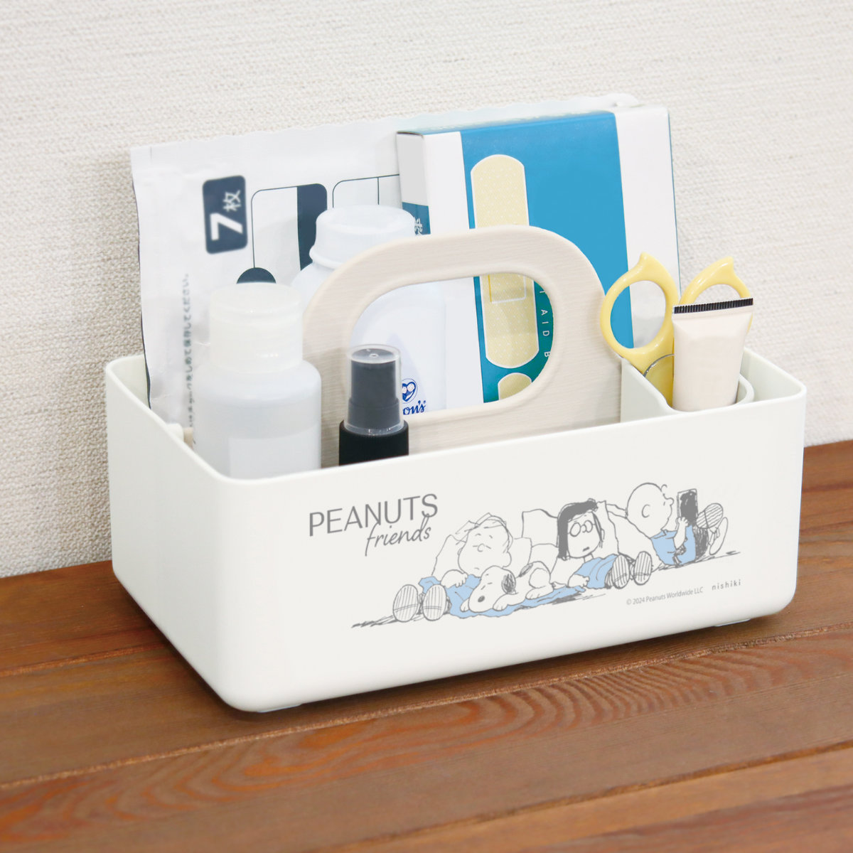 錦化成 収納ボックス ミニモッテケース スヌーピー 小物入れ 幅20.7