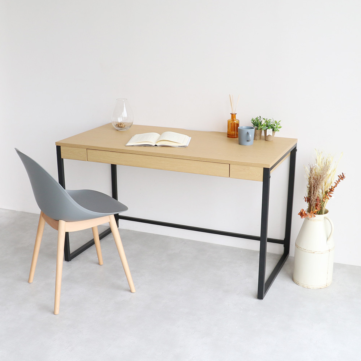 ワークデスク 幅120cm 引出し付 Simple Desk （ デスク 机 シンプル
