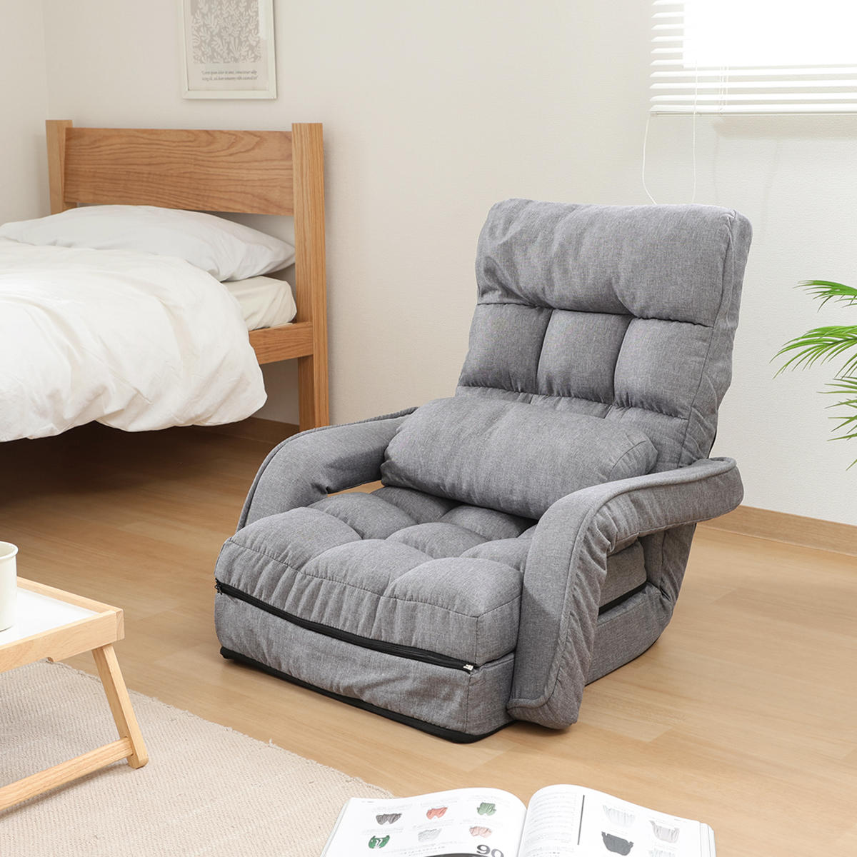 不二貿易（Fuji Boeki） 座椅子 コンパクト 折りたたみ 4way （ フロア