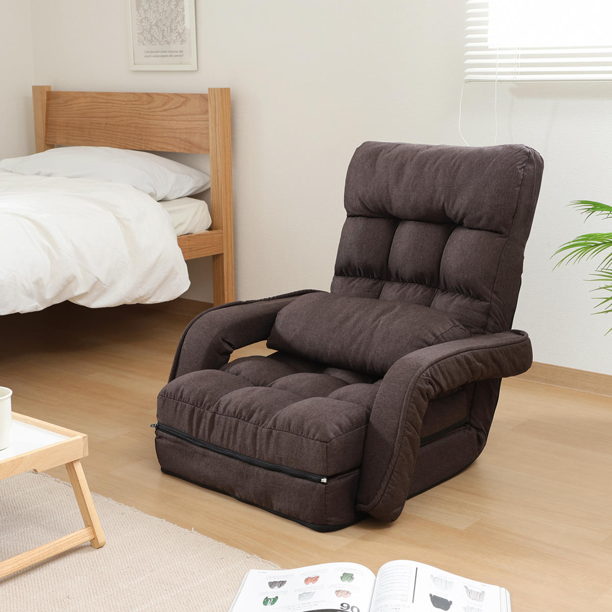 不二貿易（Fuji Boeki） 座椅子 コンパクト 折りたたみ 4way （ フロア