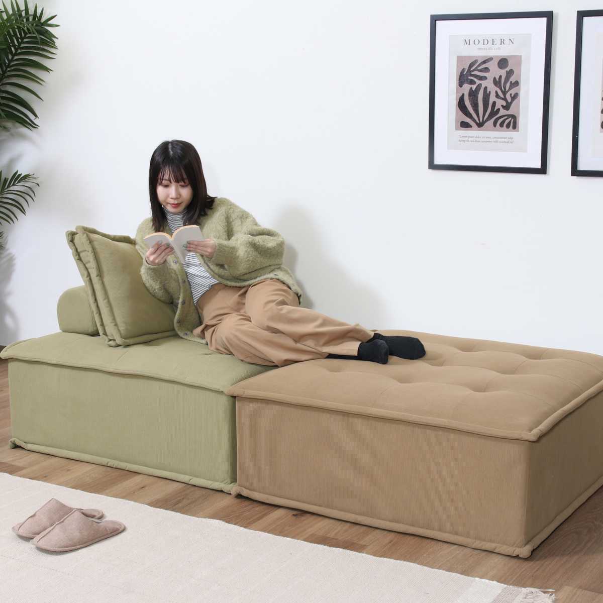 不二貿易（Fuji Boeki） ソファ 1人掛け 正方形 幅94cm MY STYLEソファ