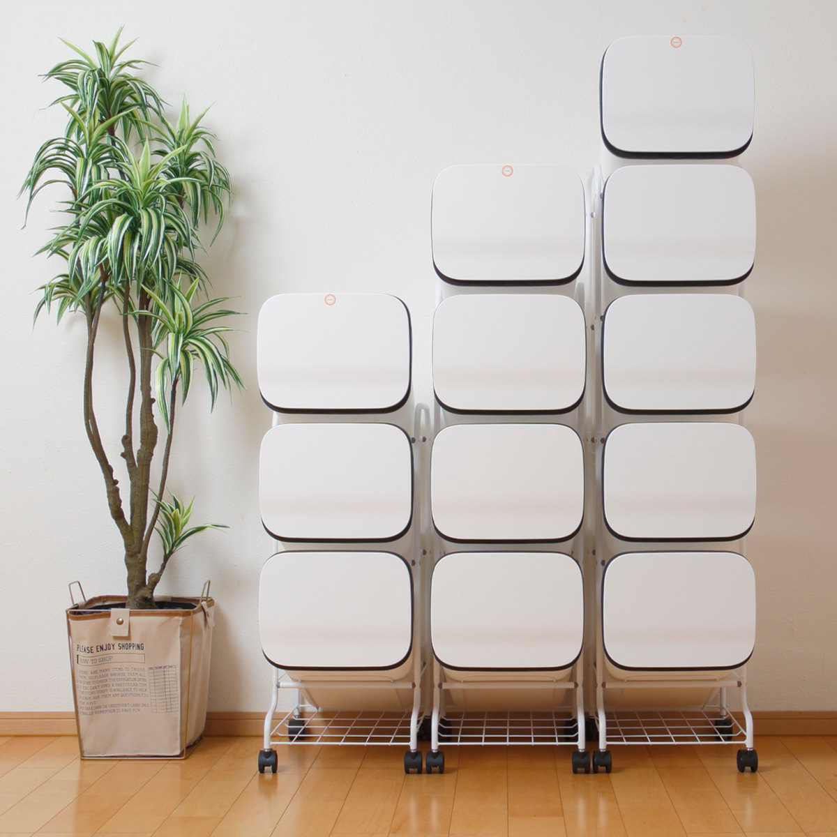 RISU（リス） ゴミ箱 3段 Nスムース スタンドダストボックス （ ごみ箱