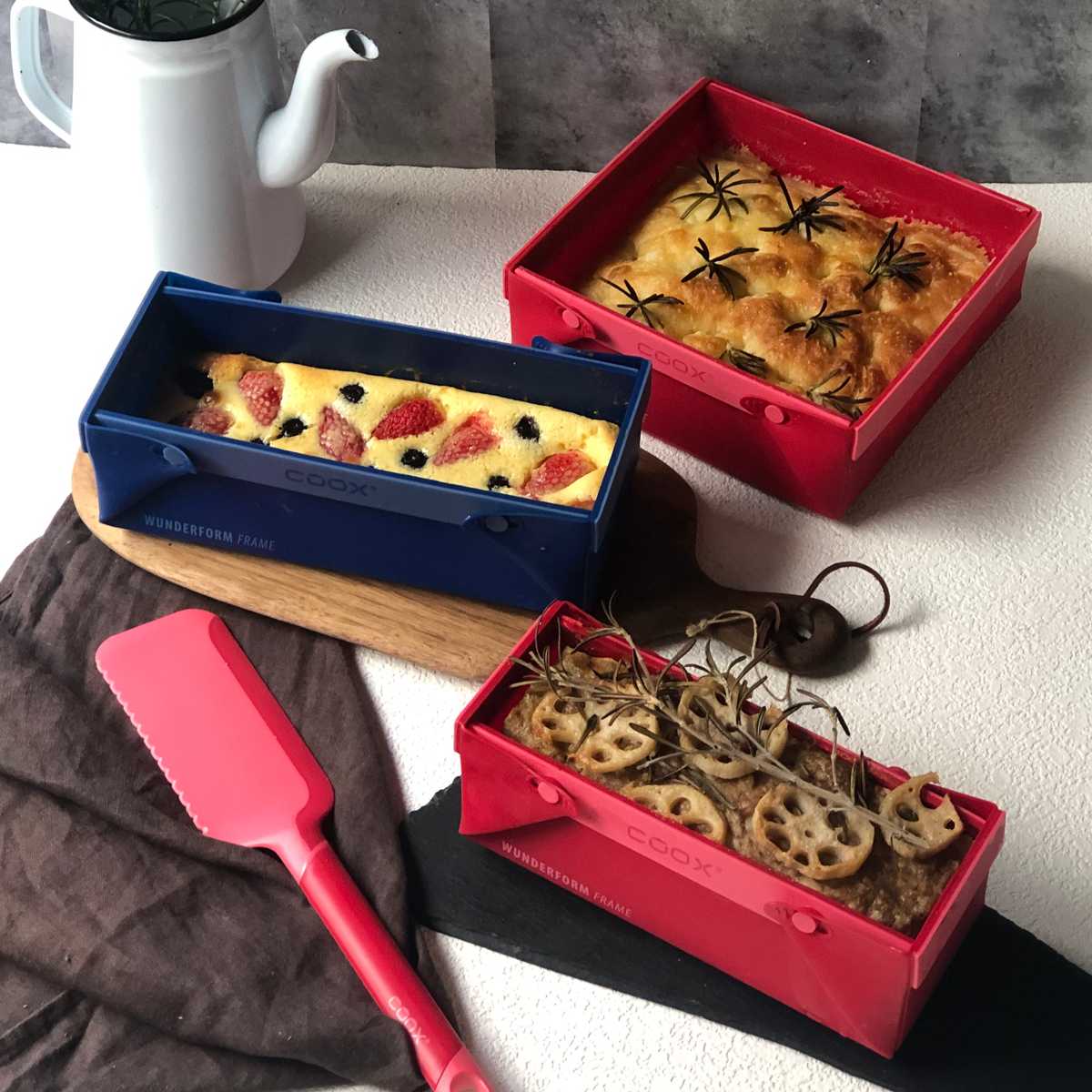 ケーキ型 coox 洗いやすい たためる焼き型 SQ （ シリコーン オーブン