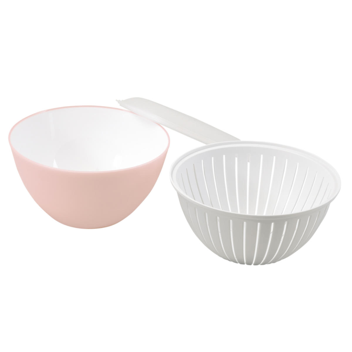 パール金属 ボウル 3点セット 19cm ザル付き 蓋付き ララシャイン 抗菌