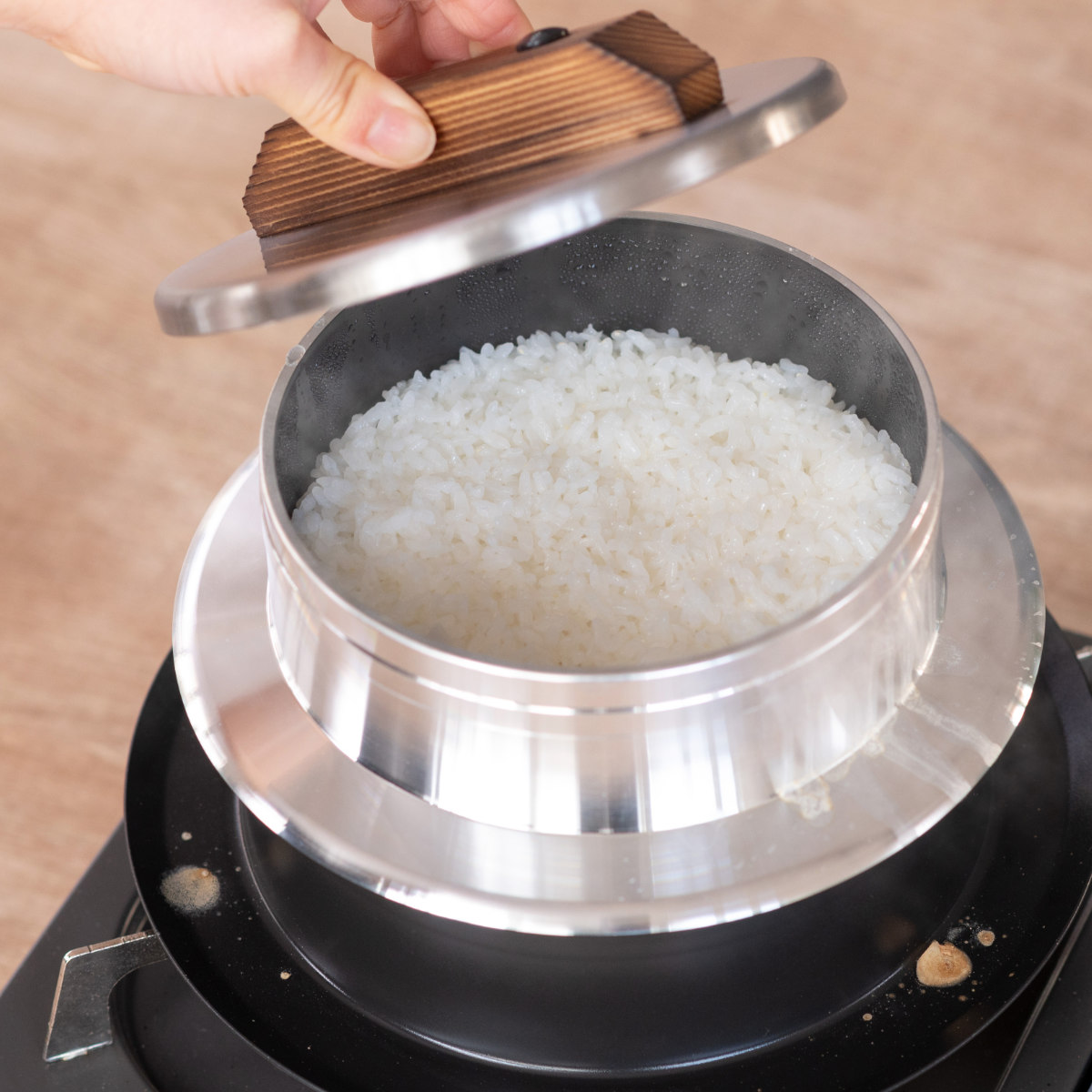 ウルシヤマ金属工業 炊飯鍋 3合炊き ガス火専用 謹製 釜炊き三昧 極