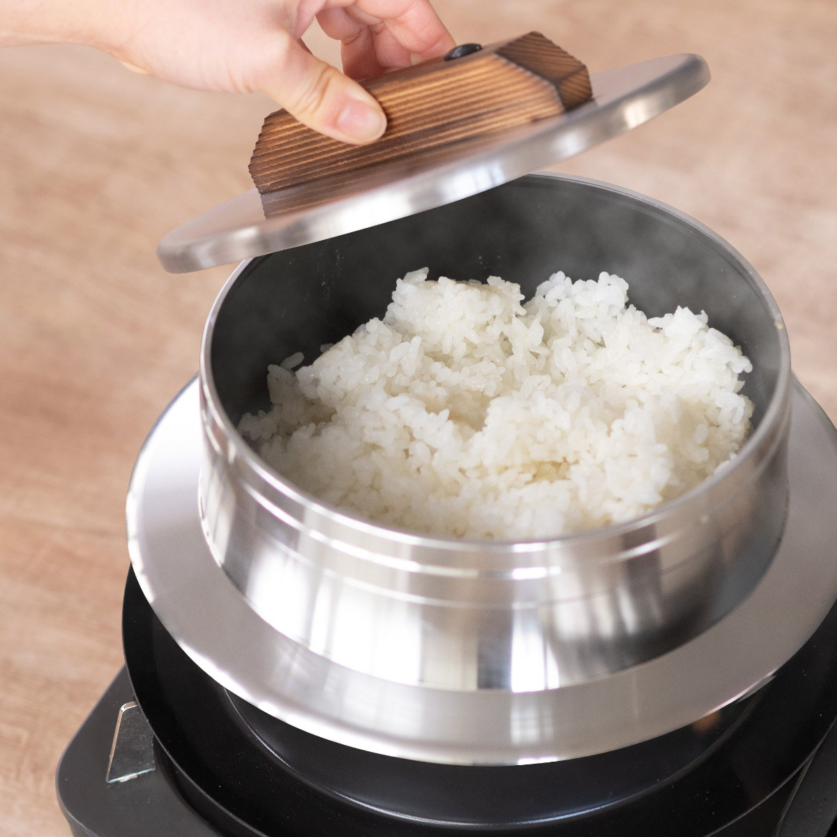 ウルシヤマ金属工業 炊飯鍋 5合炊き ガス火専用 謹製 釜炊き三昧 極