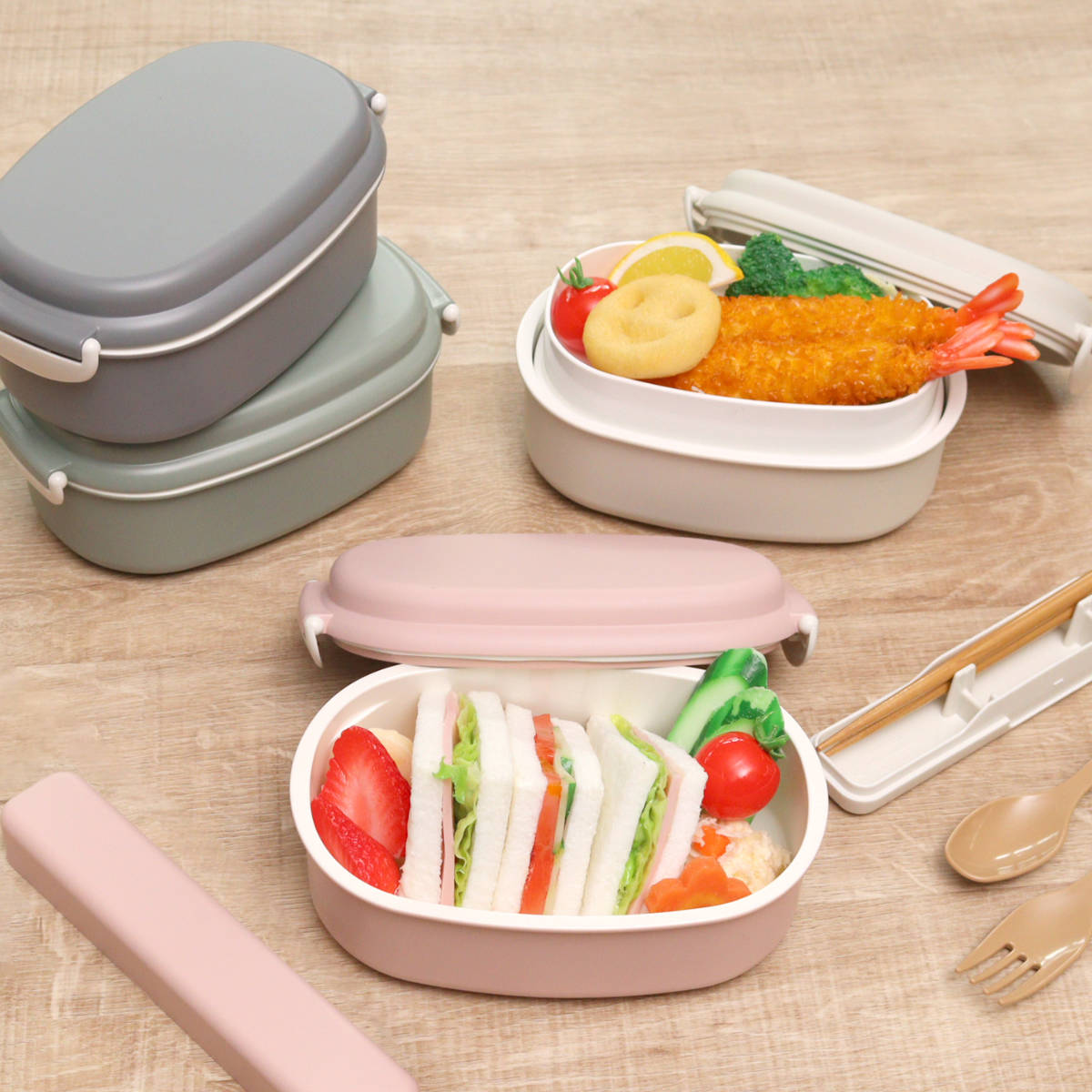 HAKOYA 弁当箱 さっと洗えるお弁当箱 プレミアム 730ml 2WAY 2段 （ お