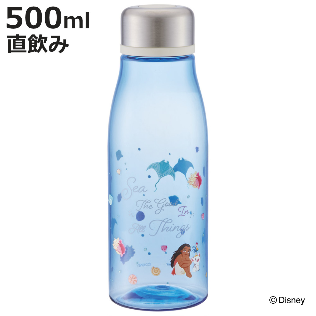 500ml プラスチックペットボトル スケーター 水筒 500ml スタイリッシュブローボトル モアナ （ 直飲み