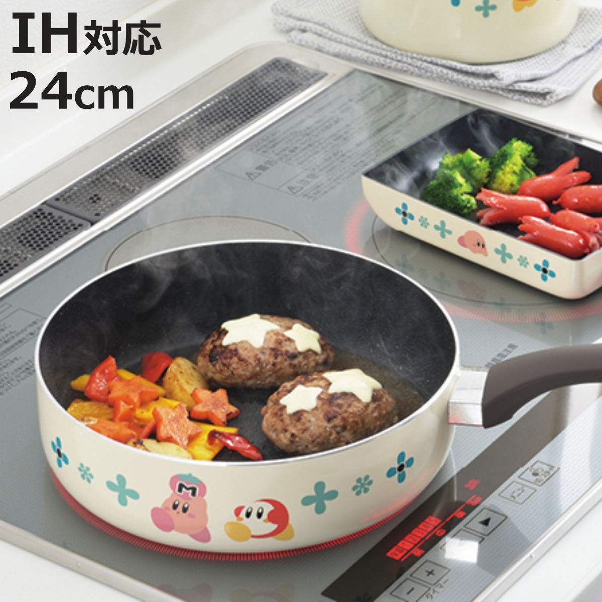 専用 新品　大フライパン　ガス仕様@にIH対応大フライパン追加 タマハシ フライパン 24cm IH対応 星のカービィ （ ガス火対応 ふっ素