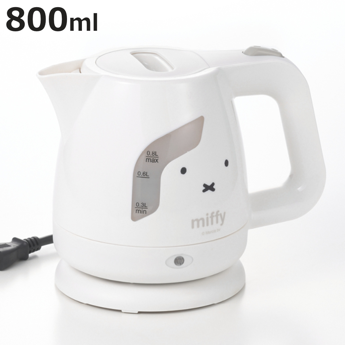 タマハシ 電気ケトル 800ml ミッフィー （ 電気ポット 湯沸しポット