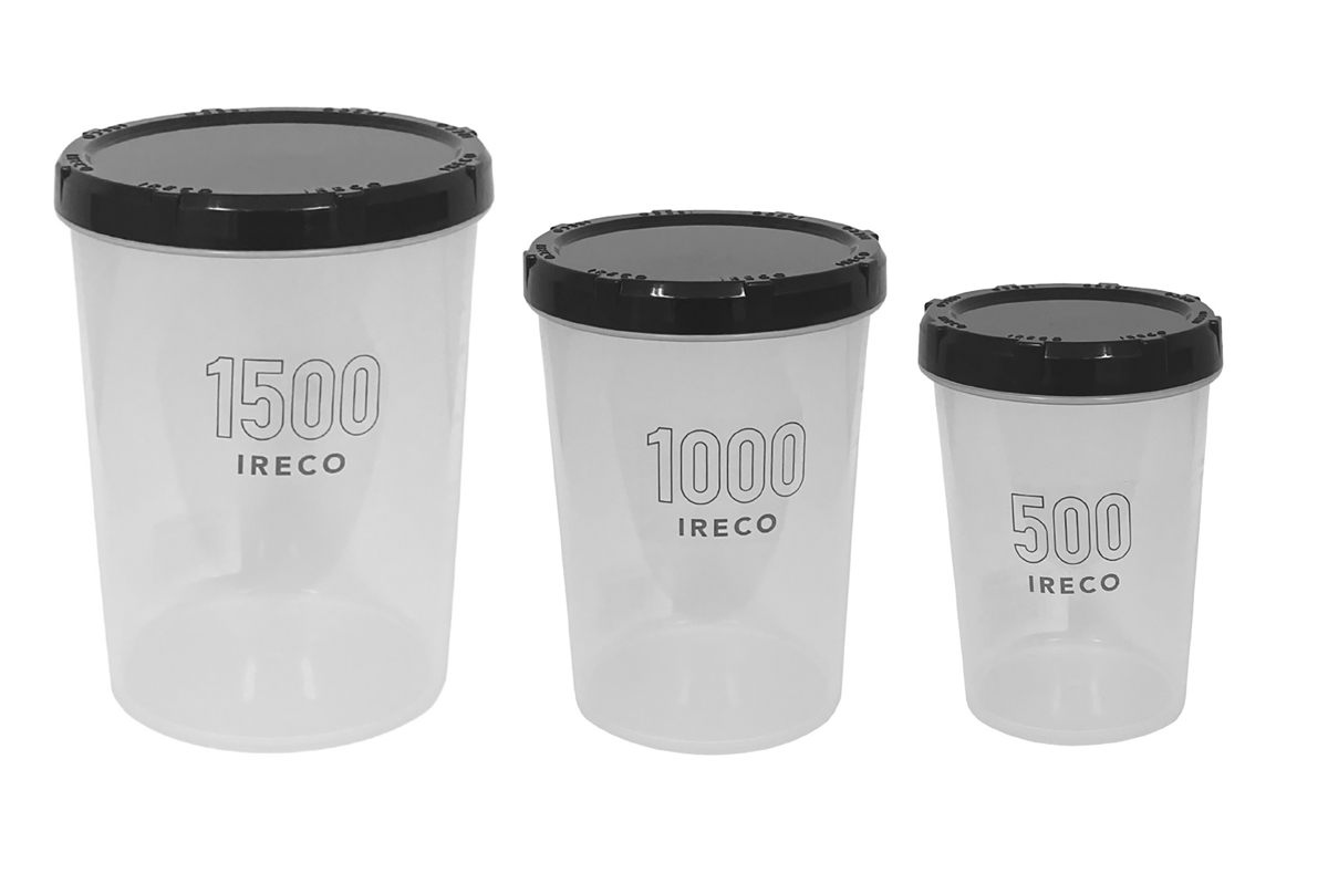 Ireco Cage 小久保工業所 保存容器 IRECO 食品保存容器 Mサイズ 1L ( キャニスター プラスチック容器 フードストッカー 日本製 丸型 深型 ...