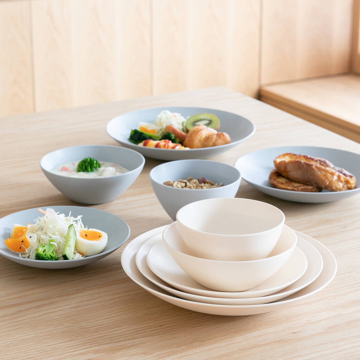 プレート ほわり米 キッズプレート 同色5枚セット ( 日本製 食洗機 プレート ほわり米 キッズプレート 同色5枚セット ( 日本製 食洗機