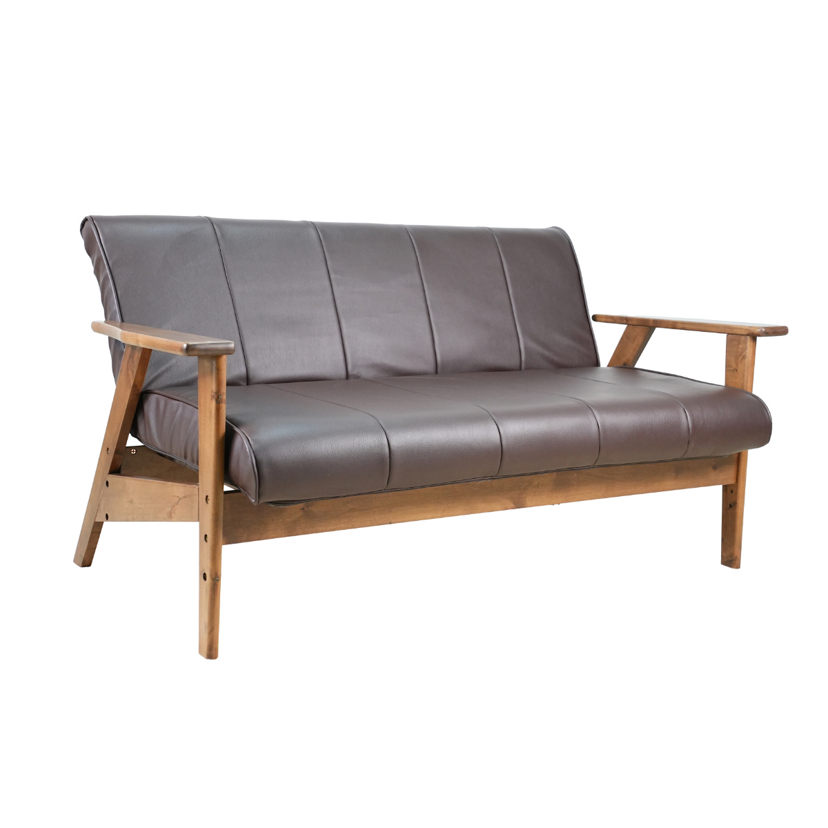 ソファ 2人掛け 幅122cm リクライニング 座面高2段調整 PVC アイル