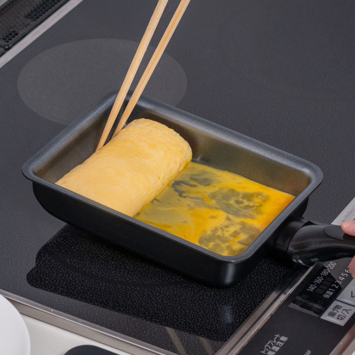 卵焼き器 13×18cm IH対応 蓋付き 深型 ちょい深玉子焼き器＆シリコン