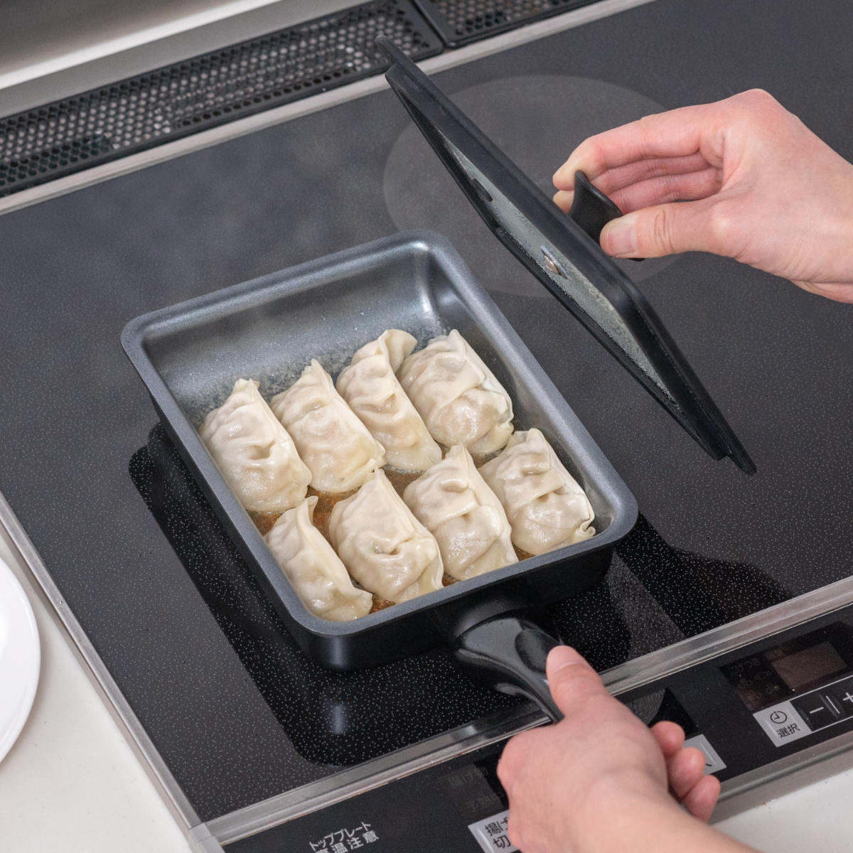 卵焼き器 13×18cm IH対応 蓋付き 深型 ちょい深玉子焼き器＆シリコン