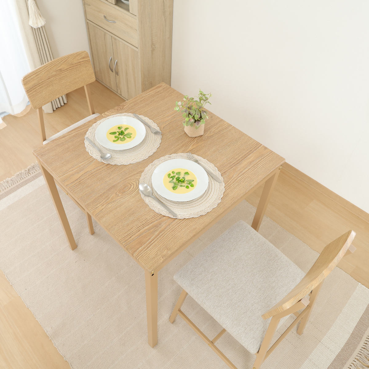 【ぴよ様】【横浜市引取】天然木ダイニングテーブルセット♡2人がけ♡ライトブラウン Amazon.co.jp: LOWYA ロウヤ ダイニングテーブル 単品 リビング