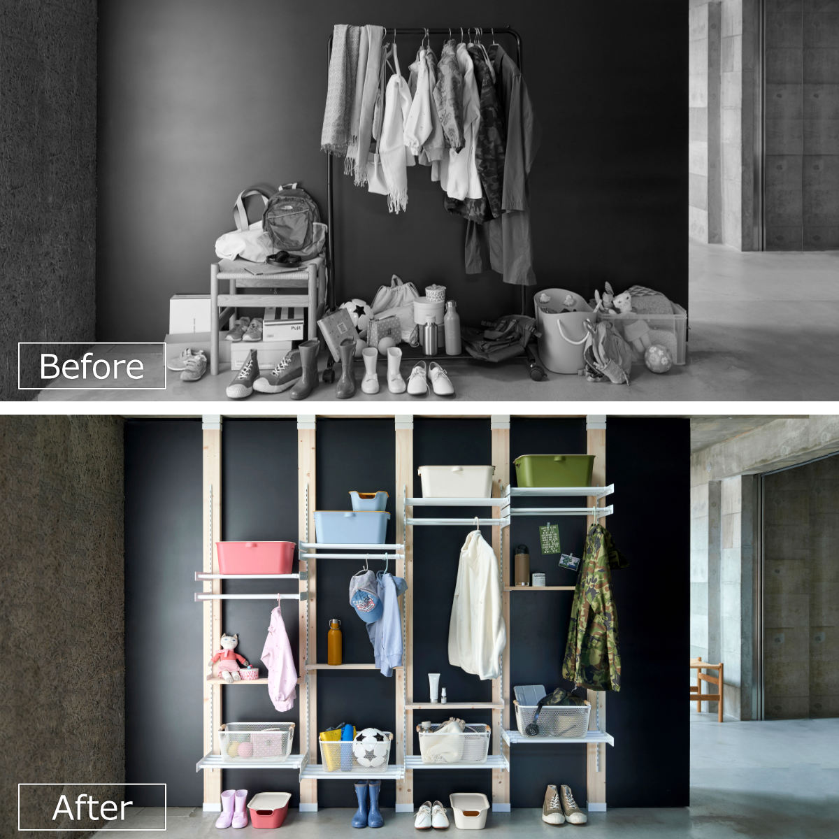 LABRICO レール 90cm ラブリコ 棚 壁面収納 （ シェルフレール 収納 棚