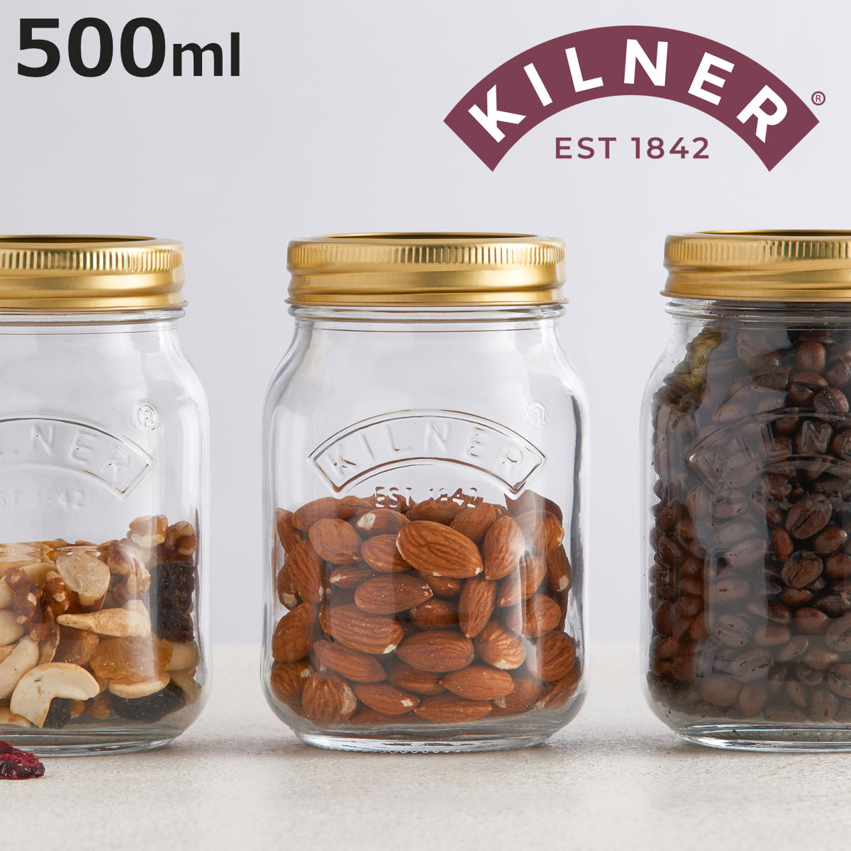 �ۑ��r KILNER 500ml Preserve Jar �i �L���i�[ �K���X�r �K���X�K���X�r �K���X ���� �H��@�Ή� ��d�t�^�� �ۑ� �H�i �j