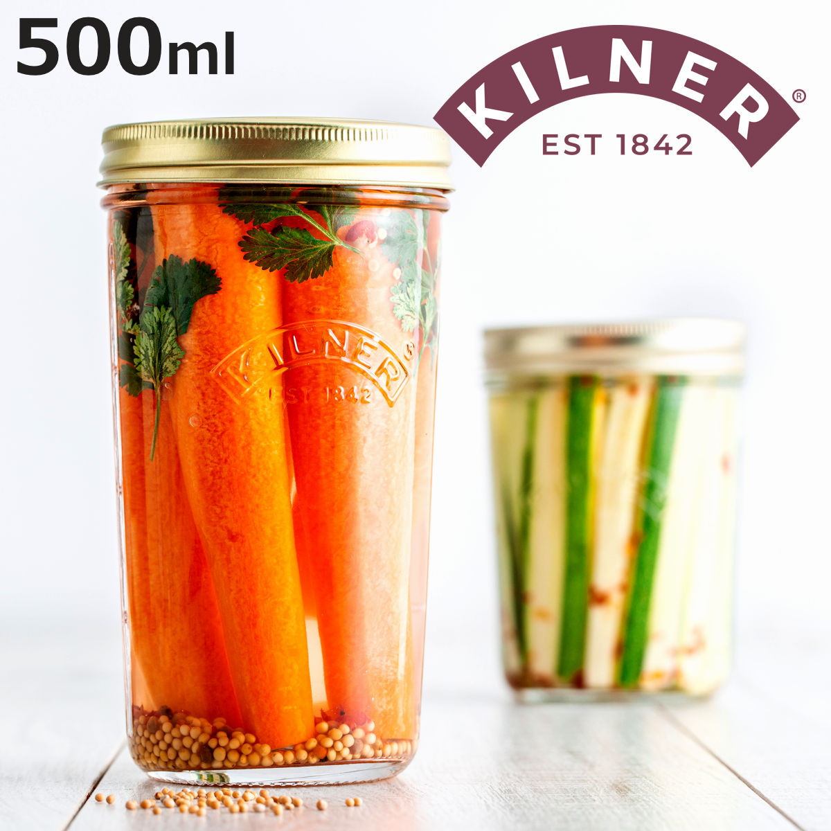 �ۑ��r KILNER 500ml Wide Mouth Preserve Jar �i �L���i�[ �ۑ��r �H��@�Ή� �ۑ� �r �K���X �K���X�e�� �L���j�X�^�[ �H�i �j