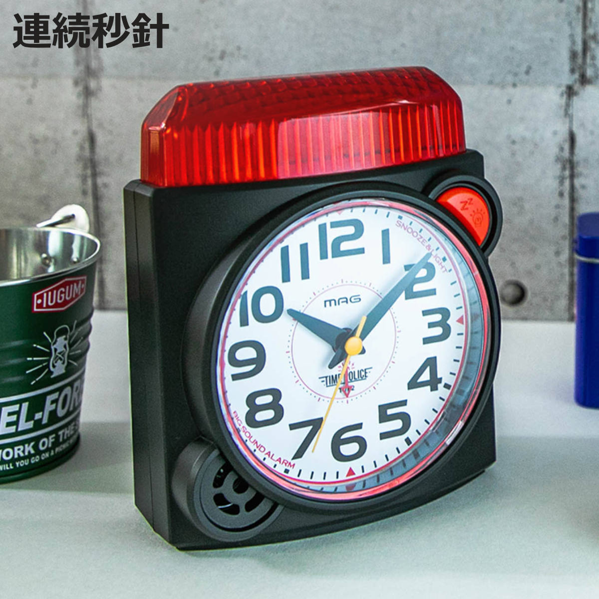 目覚まし時計 タイムポリス MAG 大音量 置き時計 ノア精密 （ スヌーズ
