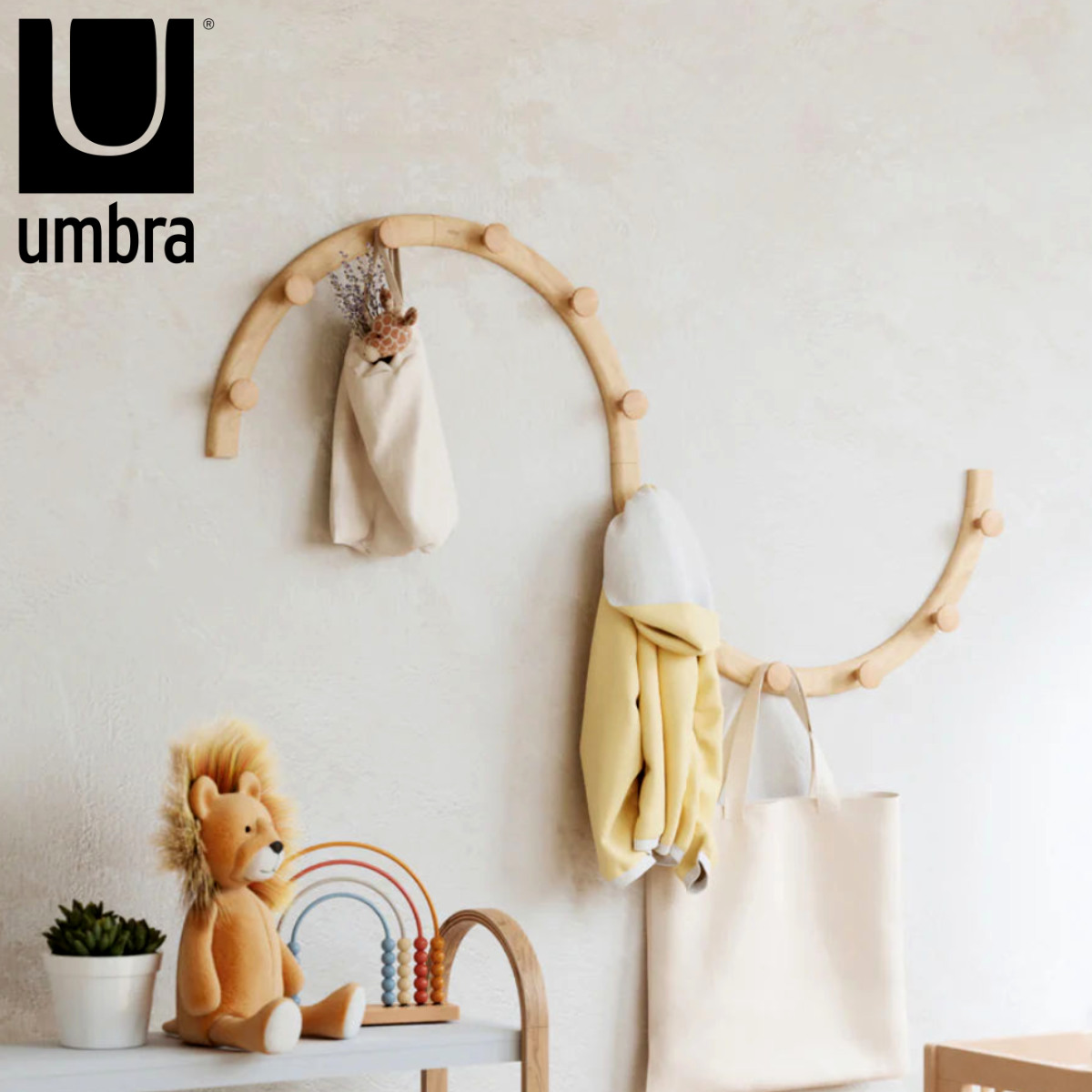 フック umbra アンブラ スリンカ 壁 木製 （ 壁掛け 壁面収納 壁掛けフック ウォールフック リビング 玄関 収納 ）