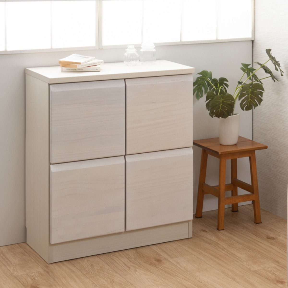 桐 キャビネット 幅72cm 扉タイプ 日本製 完成品 （ 棚 ラック 扉 収納