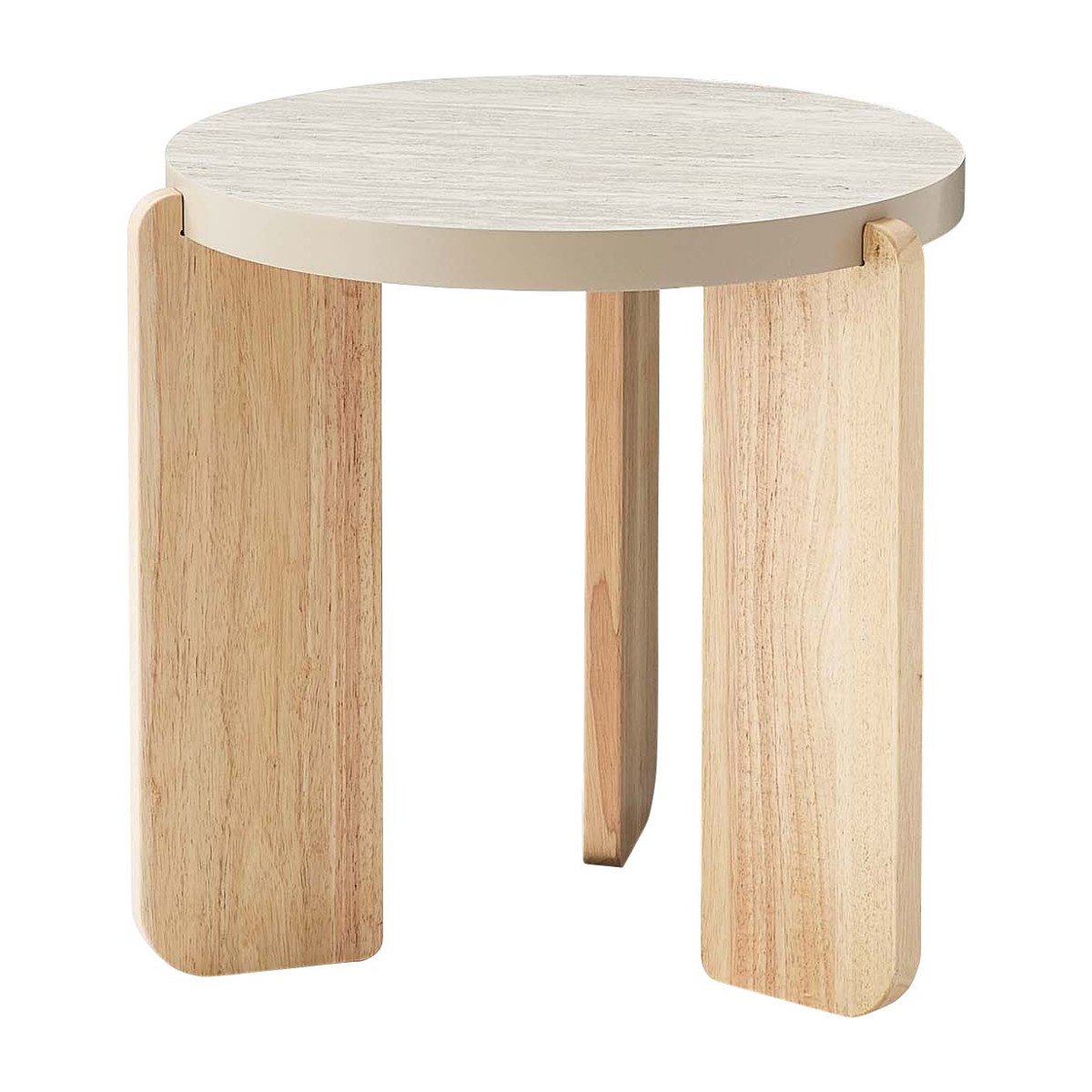 サイドテーブル 円型 高さ50cm ラウンドテーブルS （ 大理石調 木目調