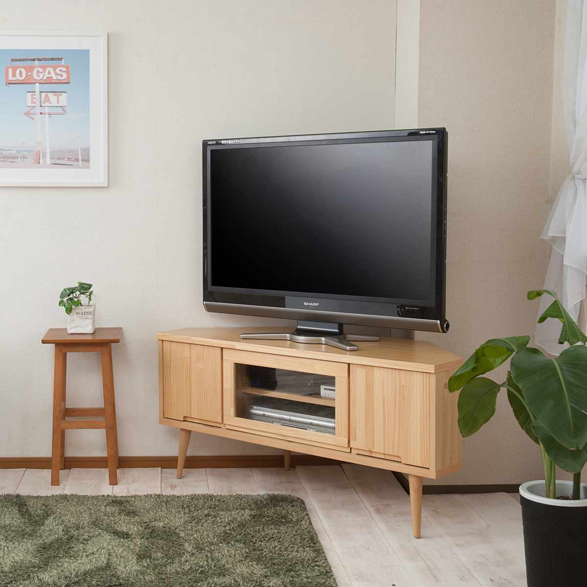 テレビ台 コーナータイプ 幅120cm 日本製 完成品 （ TV台 テレビボード