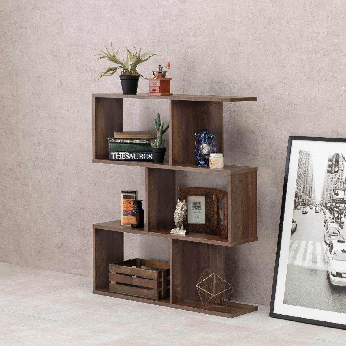 HAGiHARA（萩原） オープンラック 幅90cm 3段 A4対応 魅せる収納