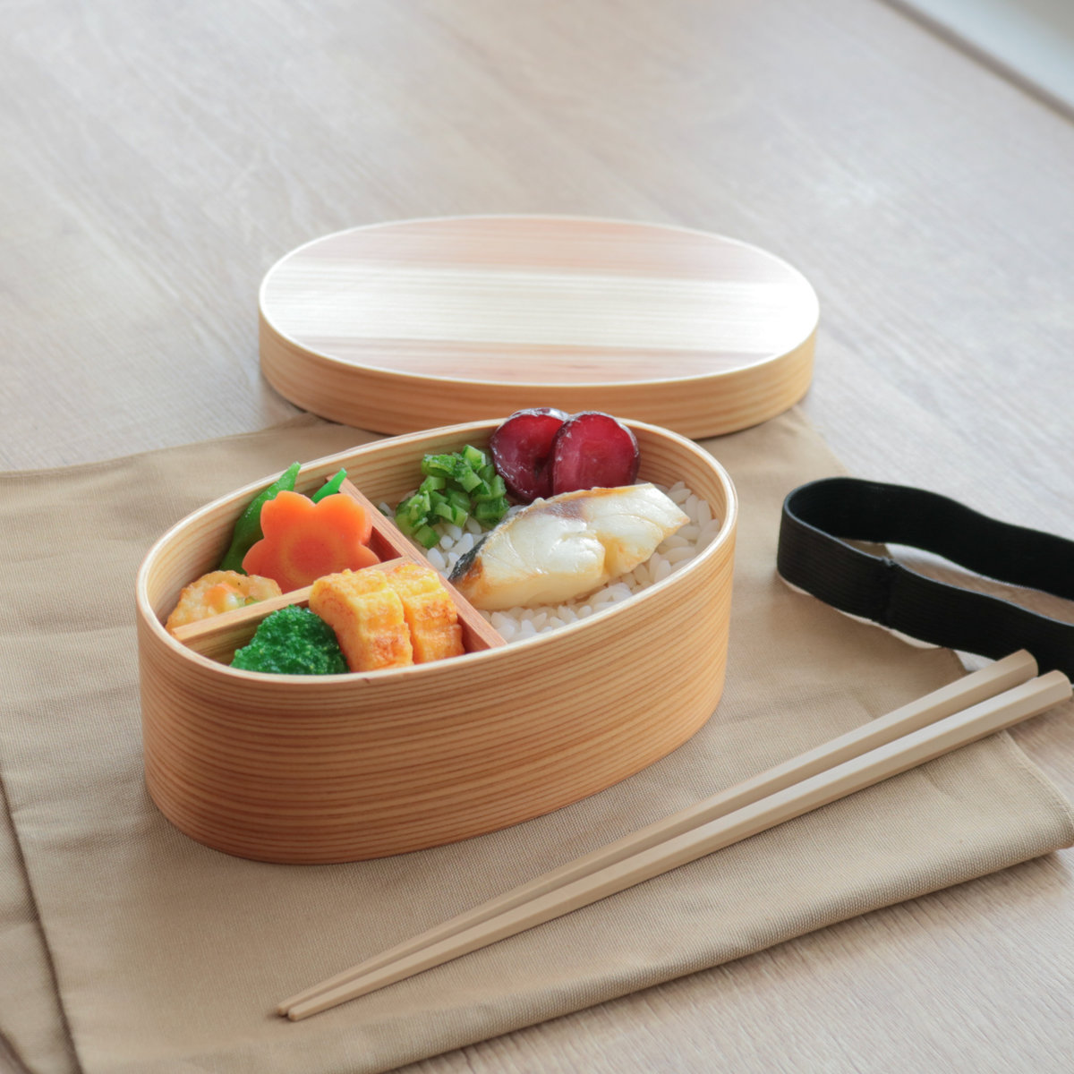 ほんとうに使いやすい曲げわっぱお弁当箱 S 400ml レンジ対応 （ 弁当