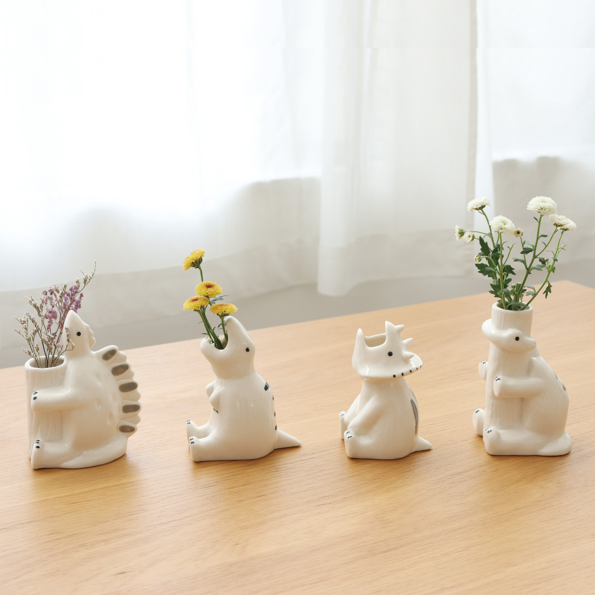 花瓶 シナリー モチーフフラワーベース 恐竜 （ 花ビン 花びん 花器