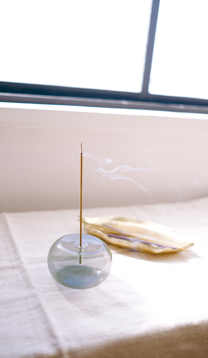 キシマ（KISHIMA） お香立て ルノ 吹きガラス （ インセンスホルダー