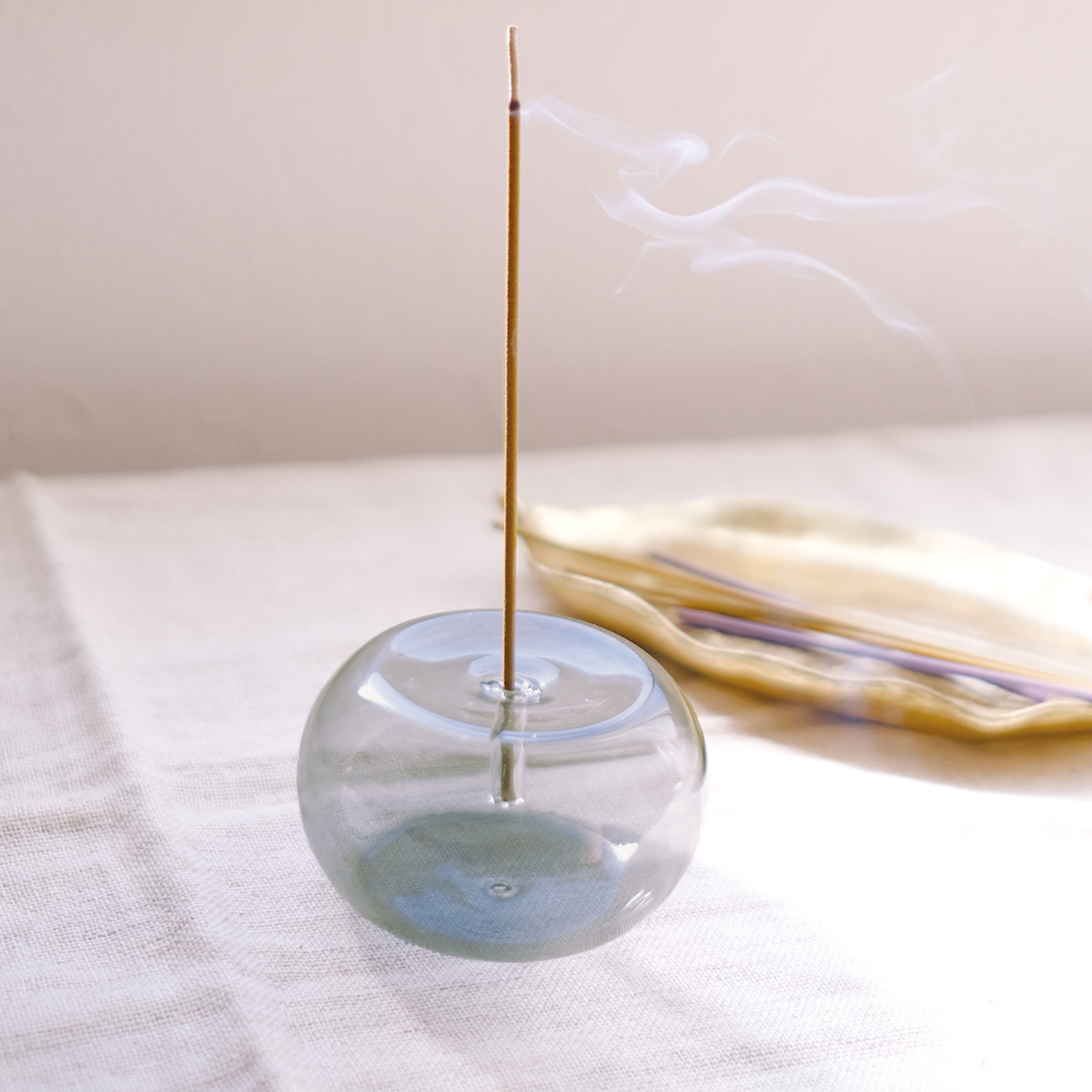 キシマ（KISHIMA） お香立て ルノ 吹きガラス （ インセンスホルダー