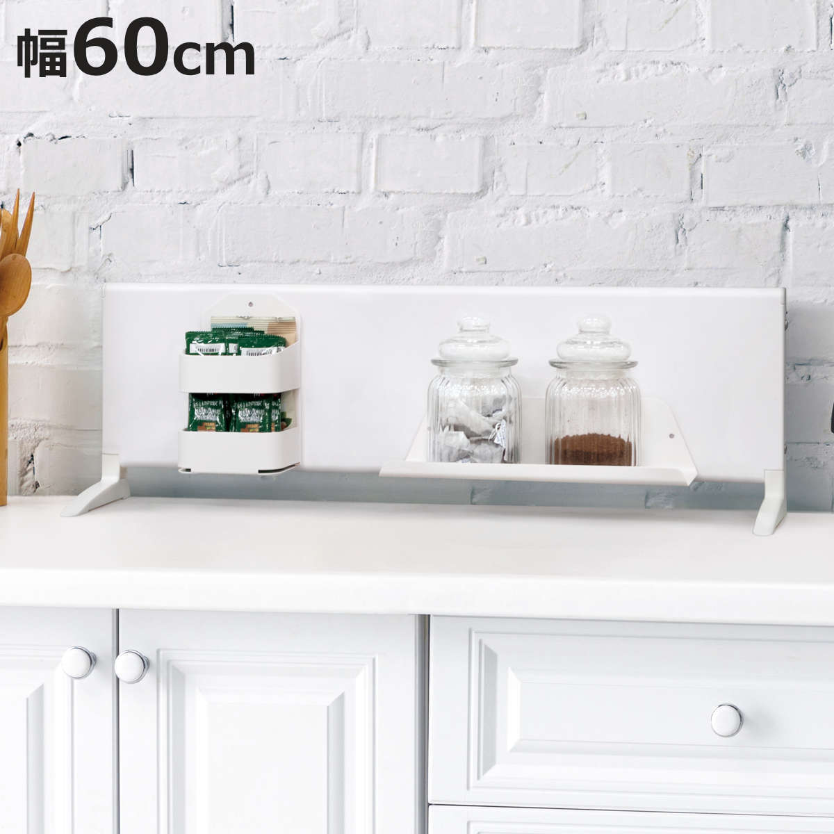 マグネットボード スタンド プラス ロータイプ 幅60cm トレイ 小物ホルダー （ マグネット ラック キッチン 収納 整理 整頓 卓上 置き型 ）