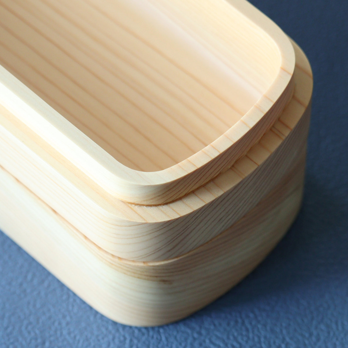 くり抜き弁当箱 2段 900ml 紀州桧弁当箱 type 42 ナチュラル （ 弁当 食洗機対応 天然木 紀州桧 二段 おしゃれ 仕切り付き 日本製 ）_11