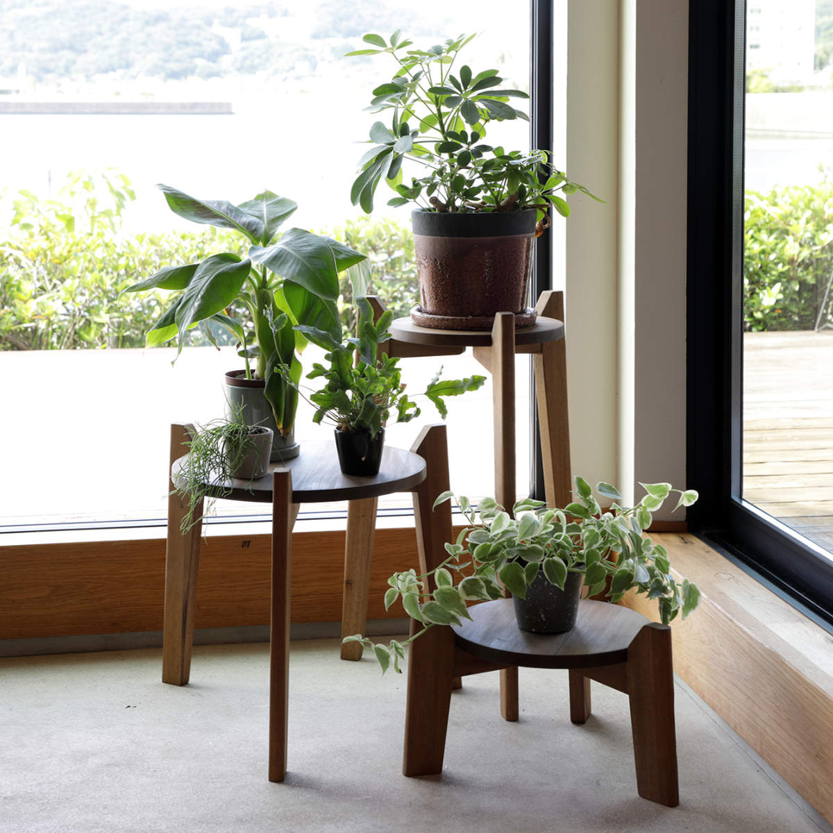 弘益 花台 Jardin Plants Table set 木製 （ プランタースタンド