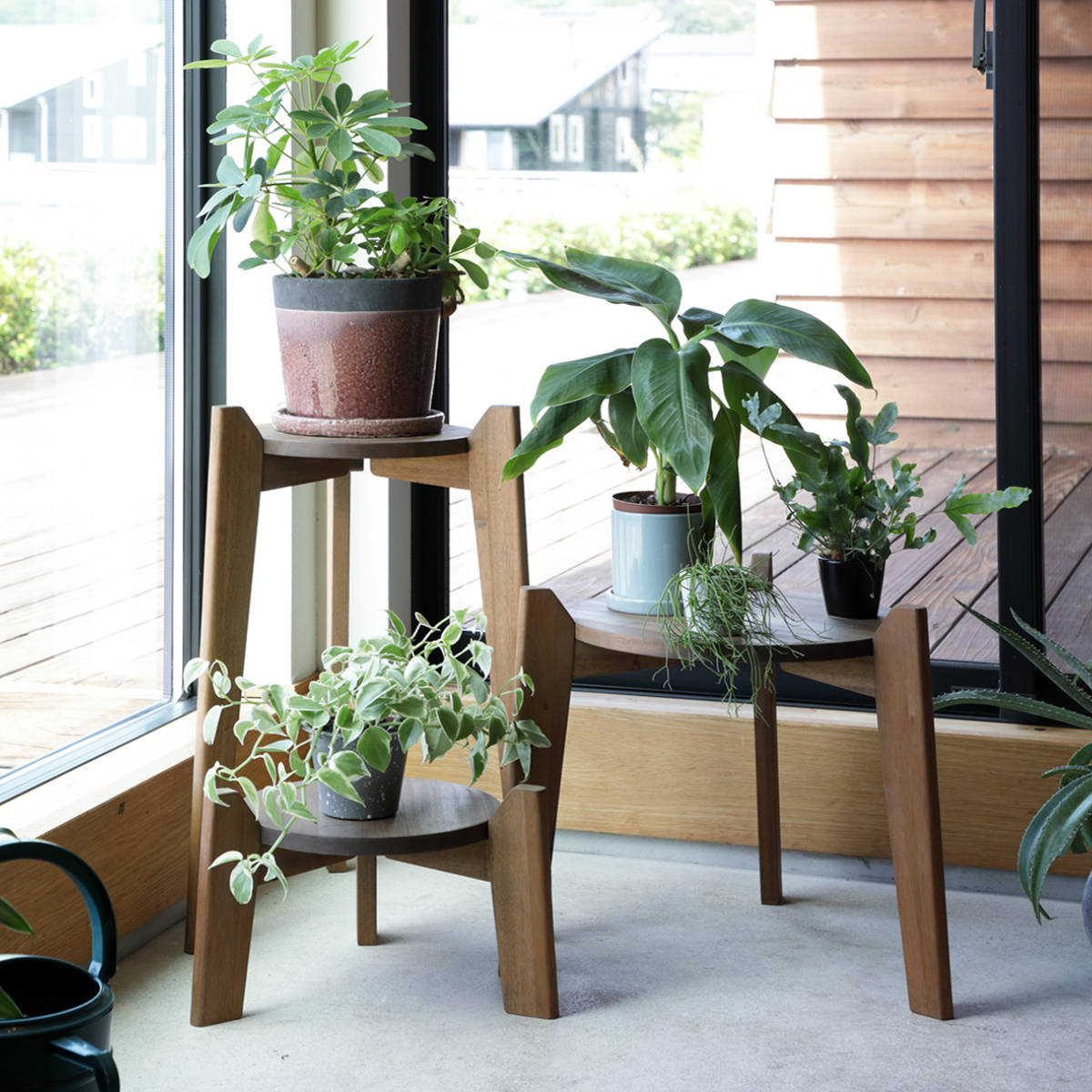 弘益 花台 Jardin Plants Table set 木製 （ プランタースタンド