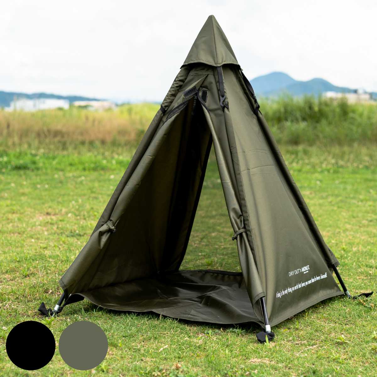 テント ペット Woof！！Woof！！ Dog Tippy Tent 犬 （ ペットテント ティピーテント 犬用テント ペット用 ペットハウス 屋外 組み立て コンパクト おしゃれ ）