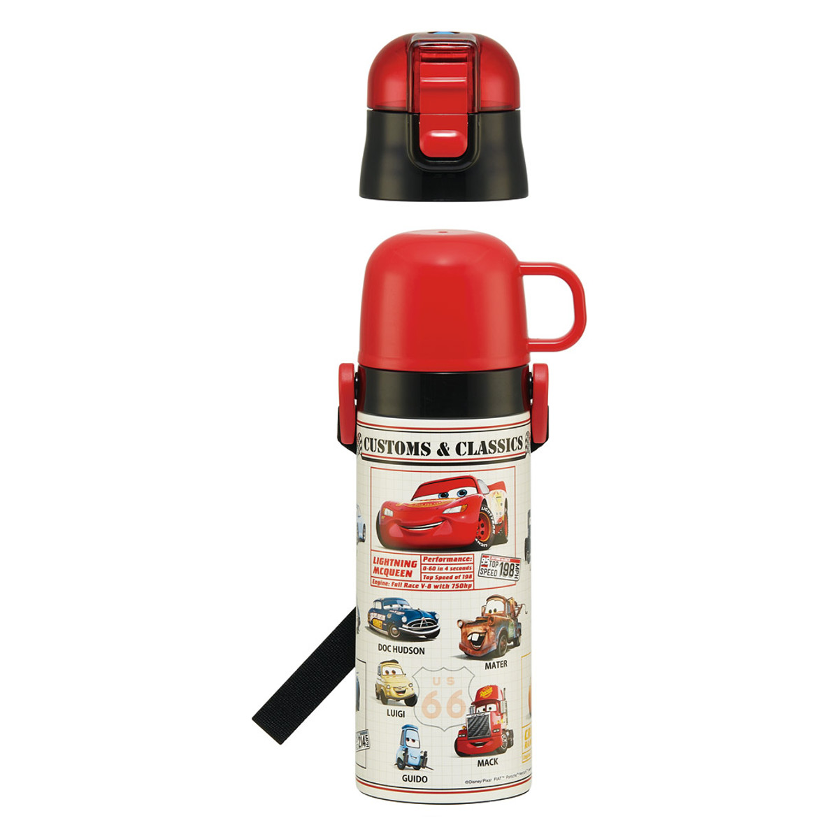 スケーター 水筒 470ml 430ml 超軽量2WAYステンレスボトル カーズ25