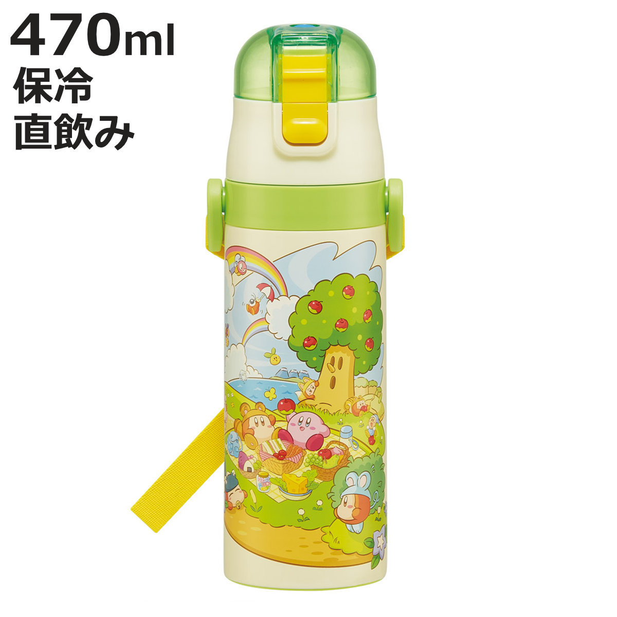 スケーター 水筒 470ml 超軽量ダイレクトボトル カービィ ピクニック