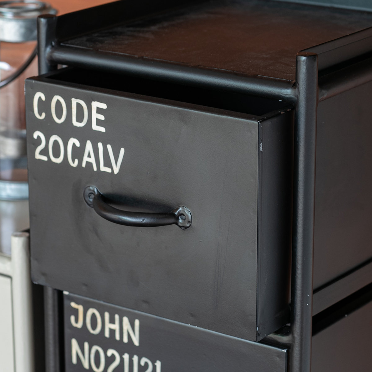 スチールチェスト 横型 幅111cm 引出し12杯 インダストリアル 完成品