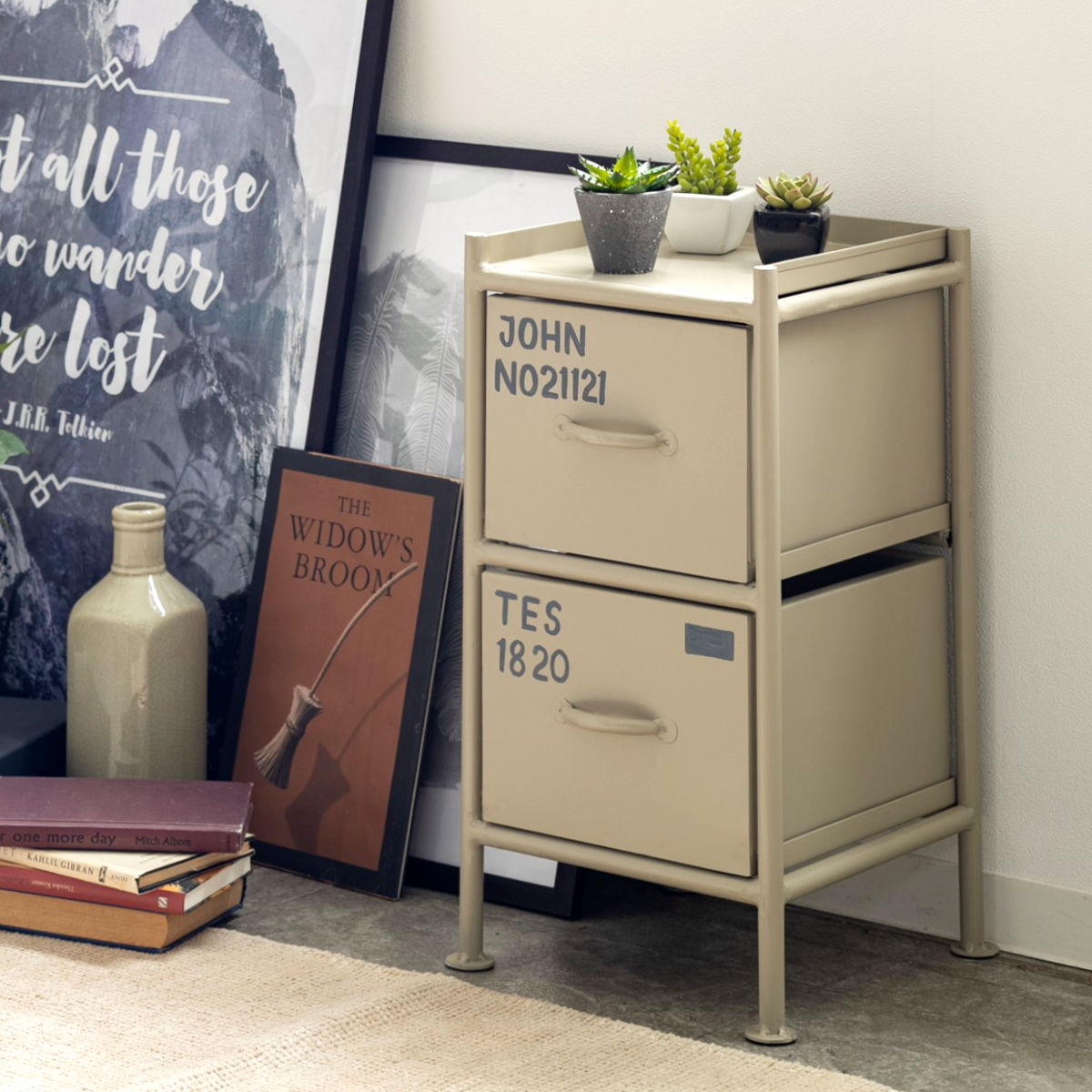 スチールチェスト 横型 幅111cm 引出し12杯 インダストリアル 完成品